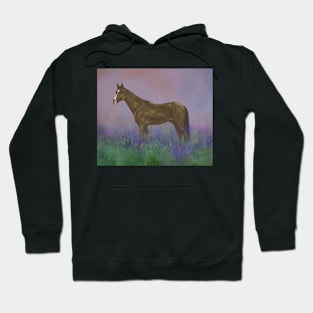 Horse In Lavender Field Hoodie